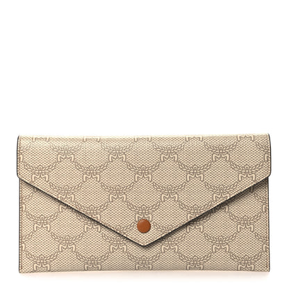 MCM Lauretos Nappa Himmel Continental Pouch Oatmeal 1 of 7