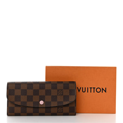 Louis Vuitton Damier Ebene Emilie Wallet Rose Ballerine 9 of 9