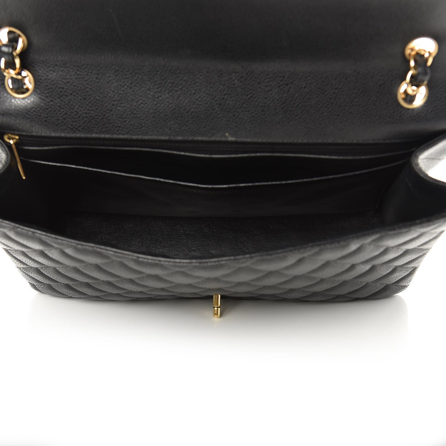 Caviar Quilted Maxi Single Flap Black