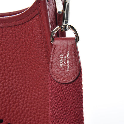 Hermes Taurillon Clemence Evelyne TPM Rouge Grenat 6 of 10