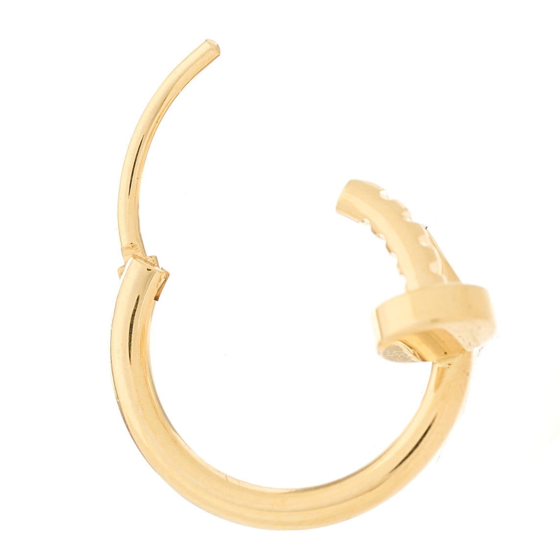 Cartier 18K Yellow Gold Juste Un Clou Single Hoop Earring 3 of 6