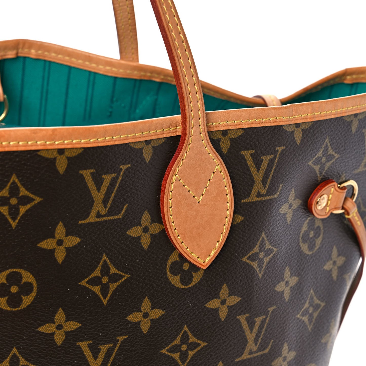 Monogram V Neverfull MM Turquoise