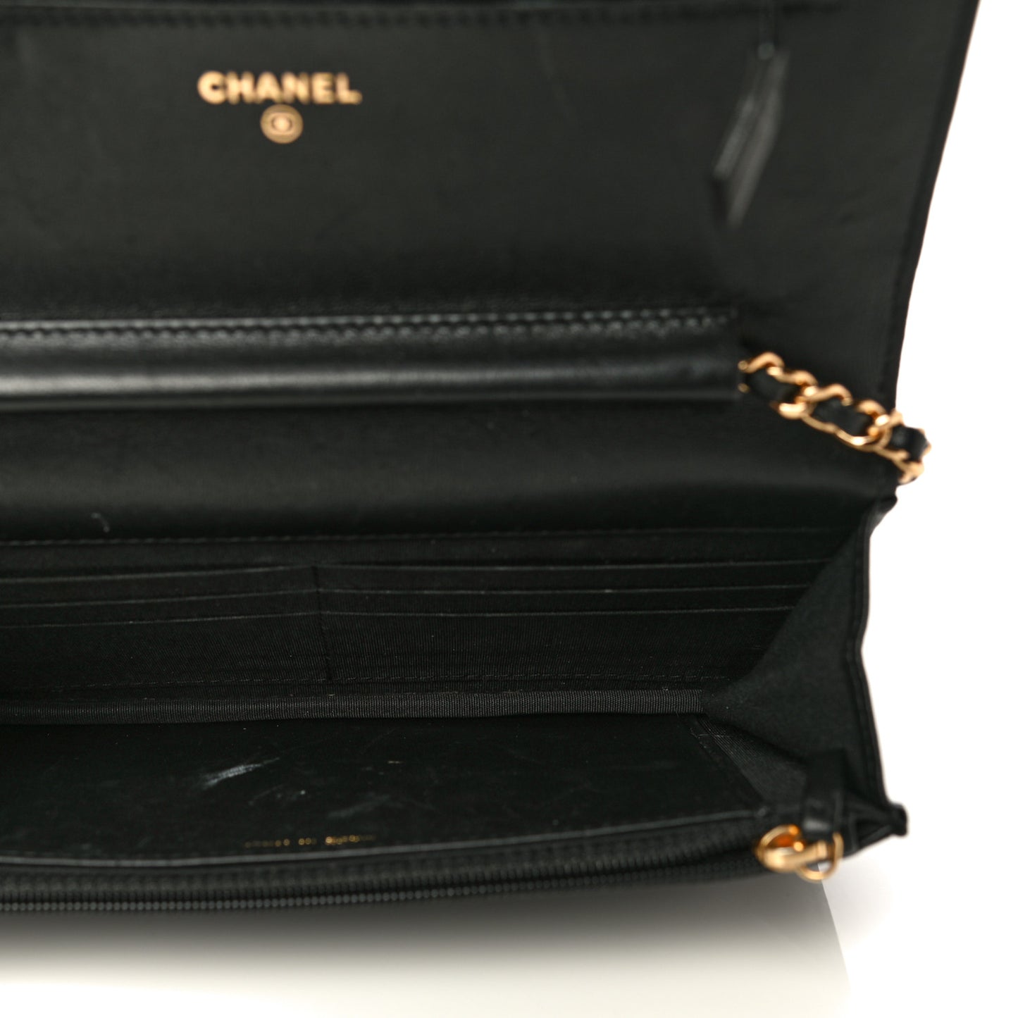 Lambskin Quilted Boy Wallet On Chain WOC Black