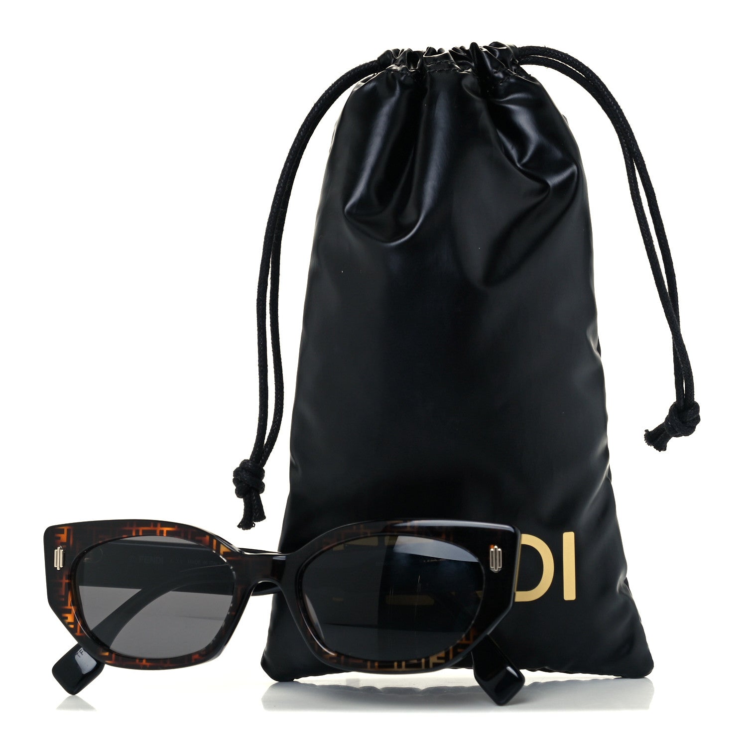 Fendi Acetate Fendi Bold Sunglasses FE40018I Havana Black 7 of 7