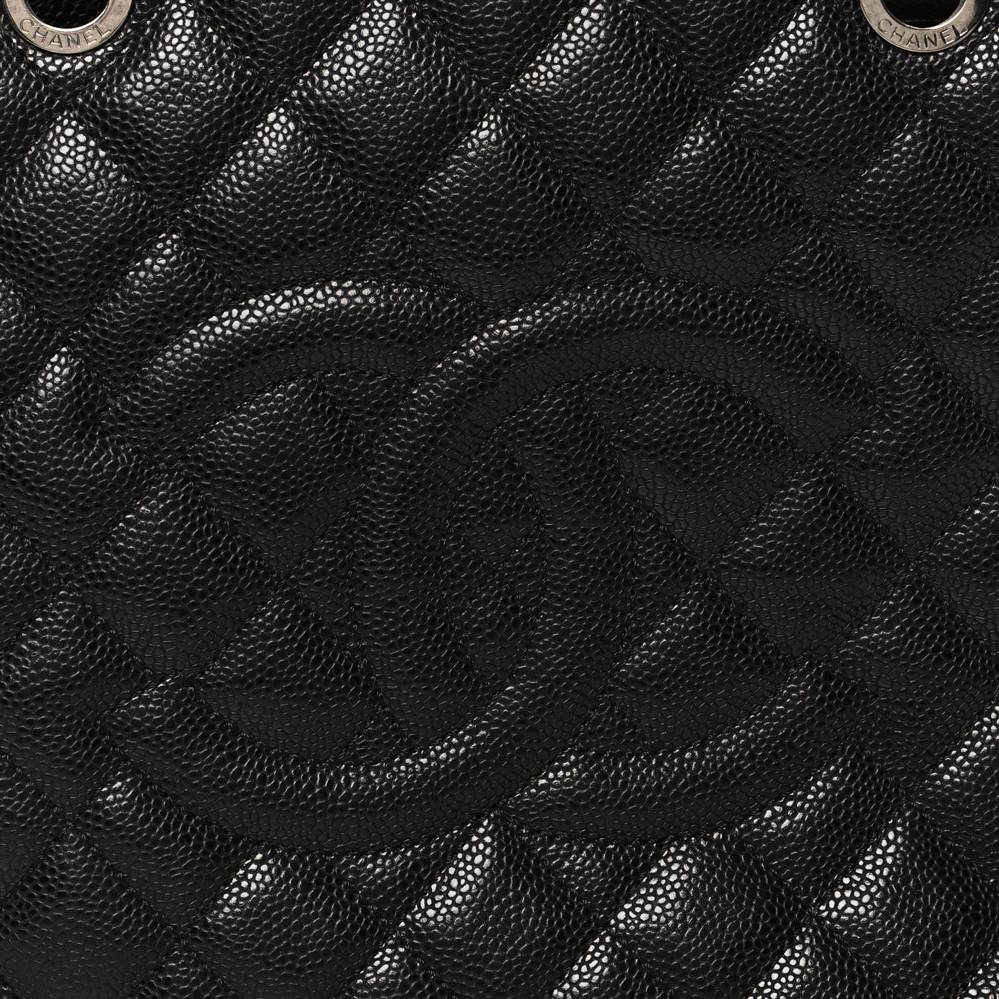 Caviar Quilted Grand Shopping Tote GST Black