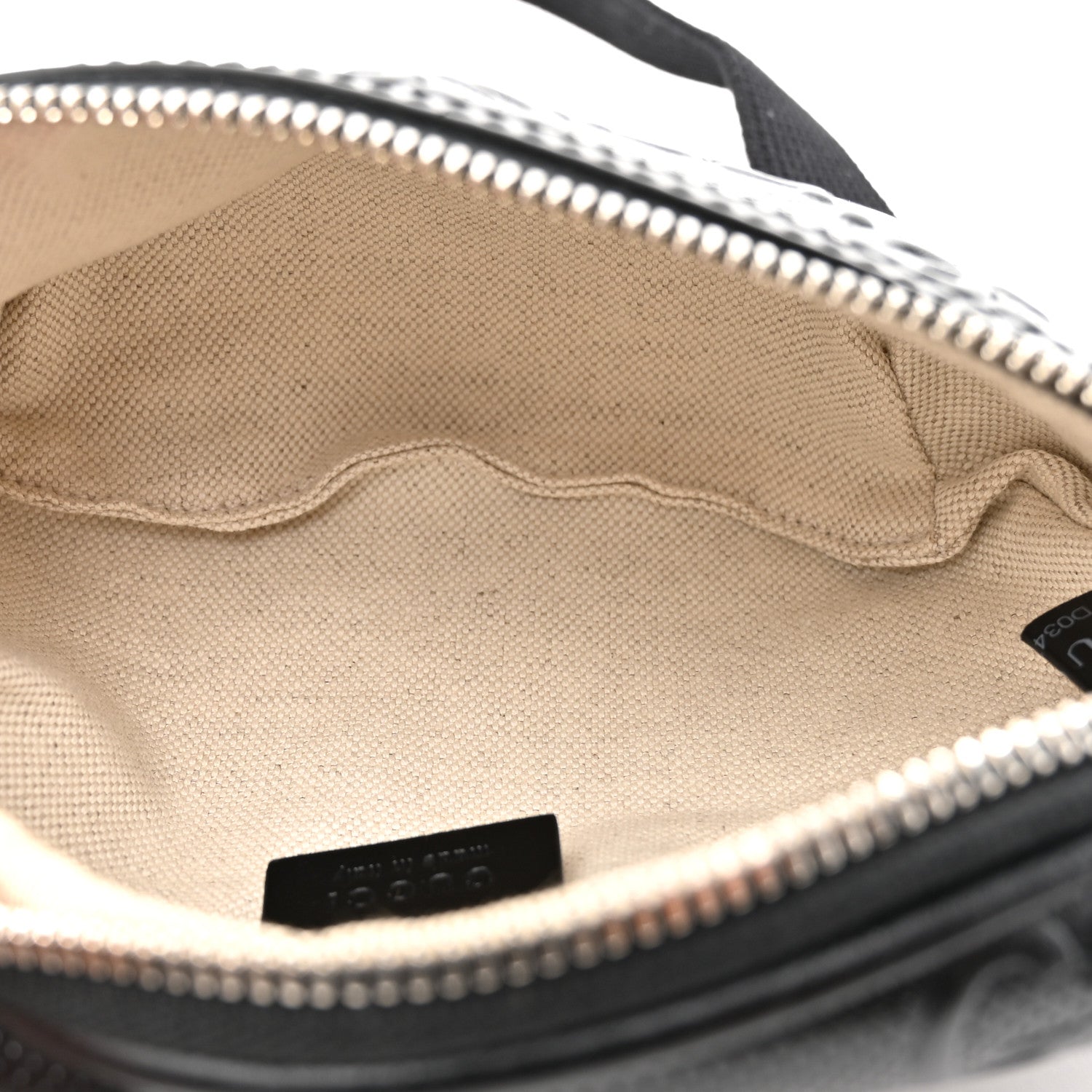 Gucci Calfskin GG Tennis Embossed Belt Bag Black 5 of 10