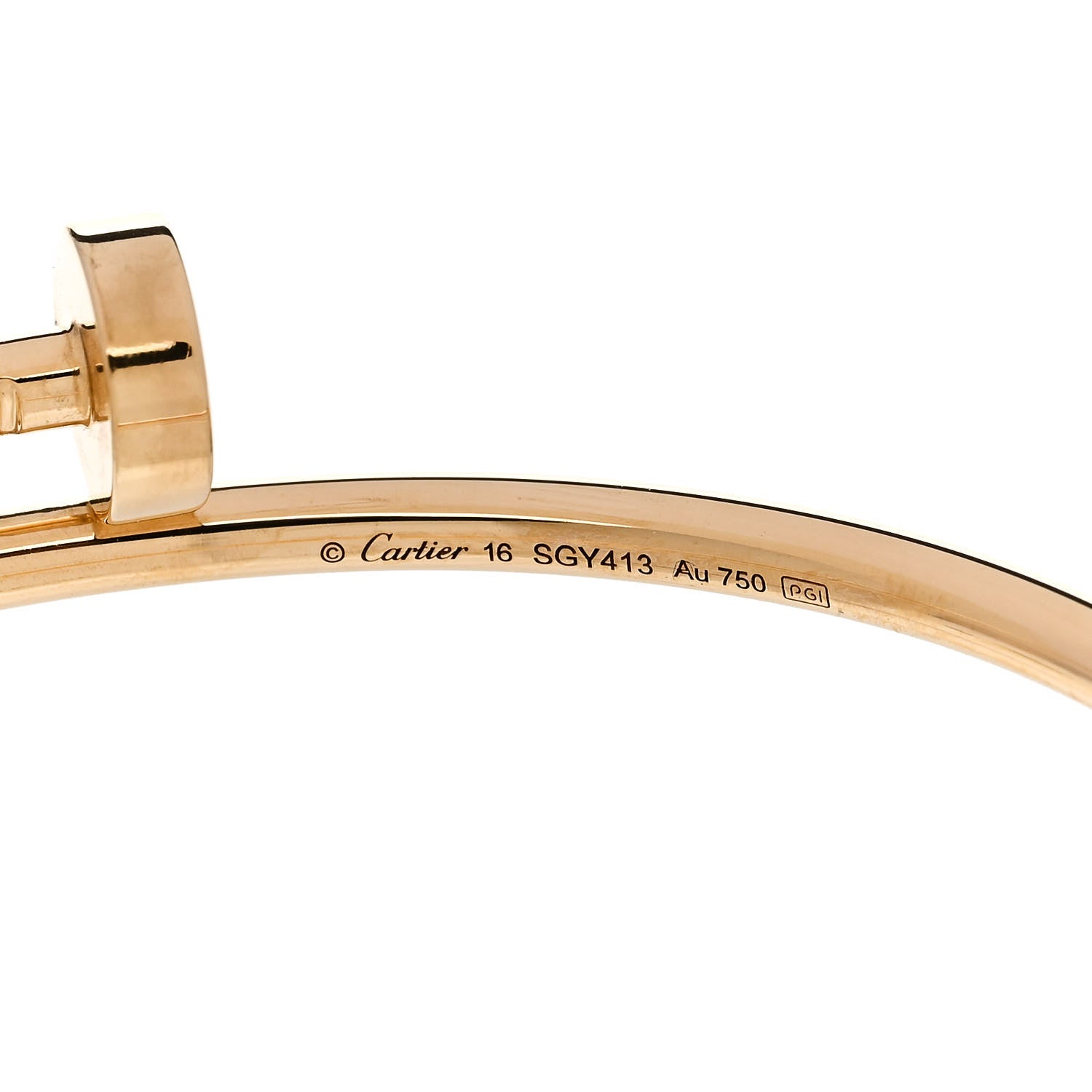 Cartier 18K Yellow Gold Small Juste Un Clou Bracelet 16 3 of 3