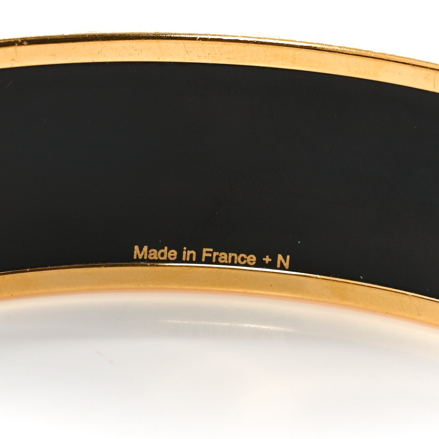 Enamel Printed Caleche Wide Bracelet Orange