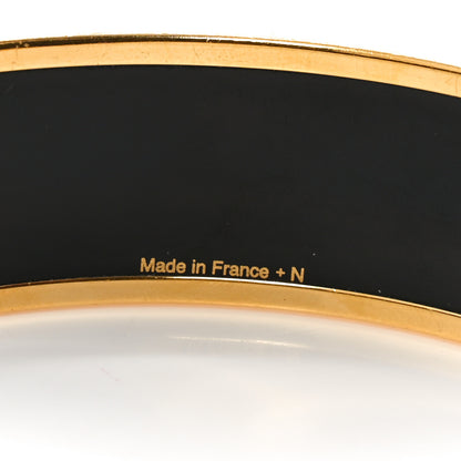 Hermes Enamel Printed Caleche Wide Bracelet Orange 5 of 5