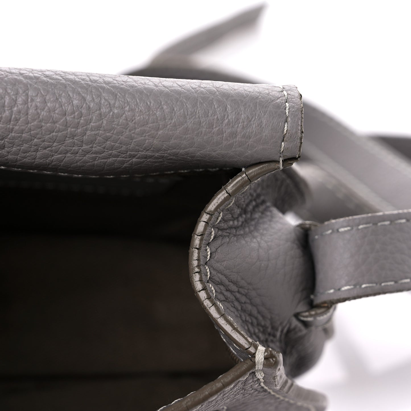 Calfskin Mini Marcie Round Crossbody Bag Cashmere Grey