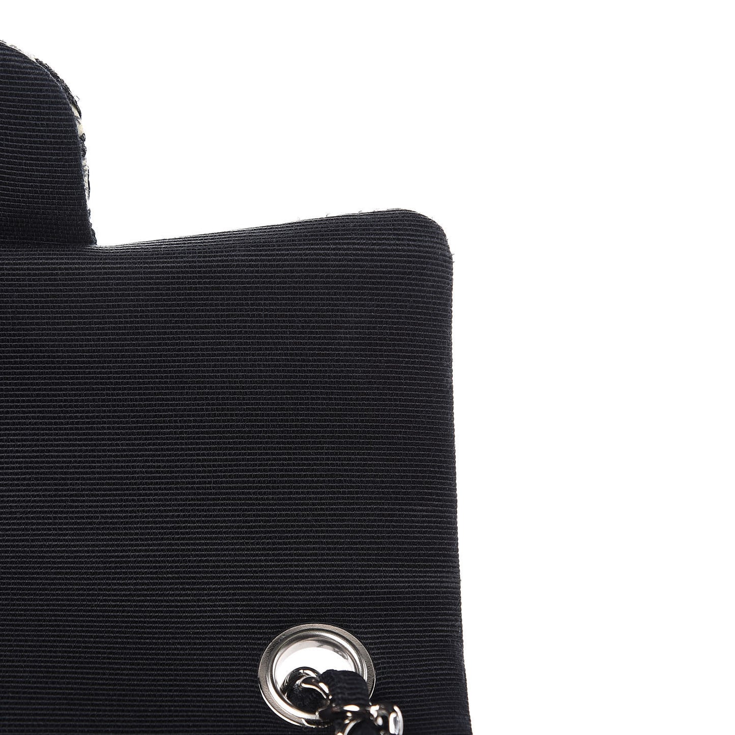 Ribbon Tweed Small Single Flap Black White