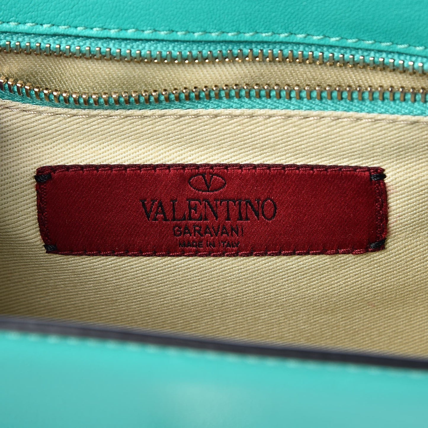 Vitello Small Rockstud Shoulder Flap Messenger Bag Opaline Green