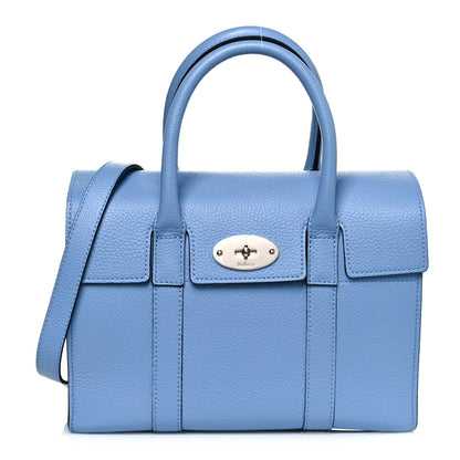Mulberry Classic Grain Calfskin Small Bayswater Porcelain Blue 1 of 9