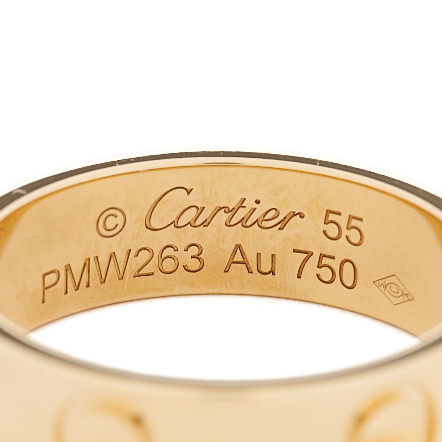 Cartier 18K Yellow Gold 5.5mm LOVE Ring 55 7.25 4 of 4