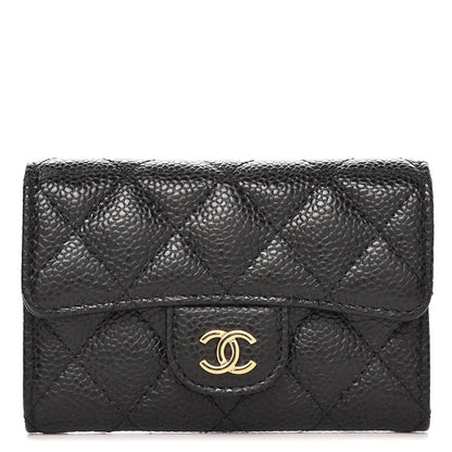 Chanel Caviar Quilted Flap Card Holder Black 1 of 8