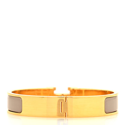 Hermes Enamel Narrow Clic Clac H Bracelet PM Marron Glace 3 of 5