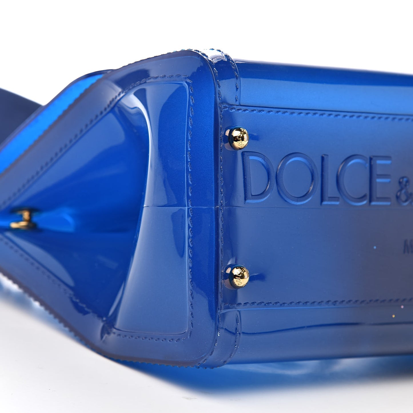 Rubber Semi Transparent Miss Sicily Satchel Blue
