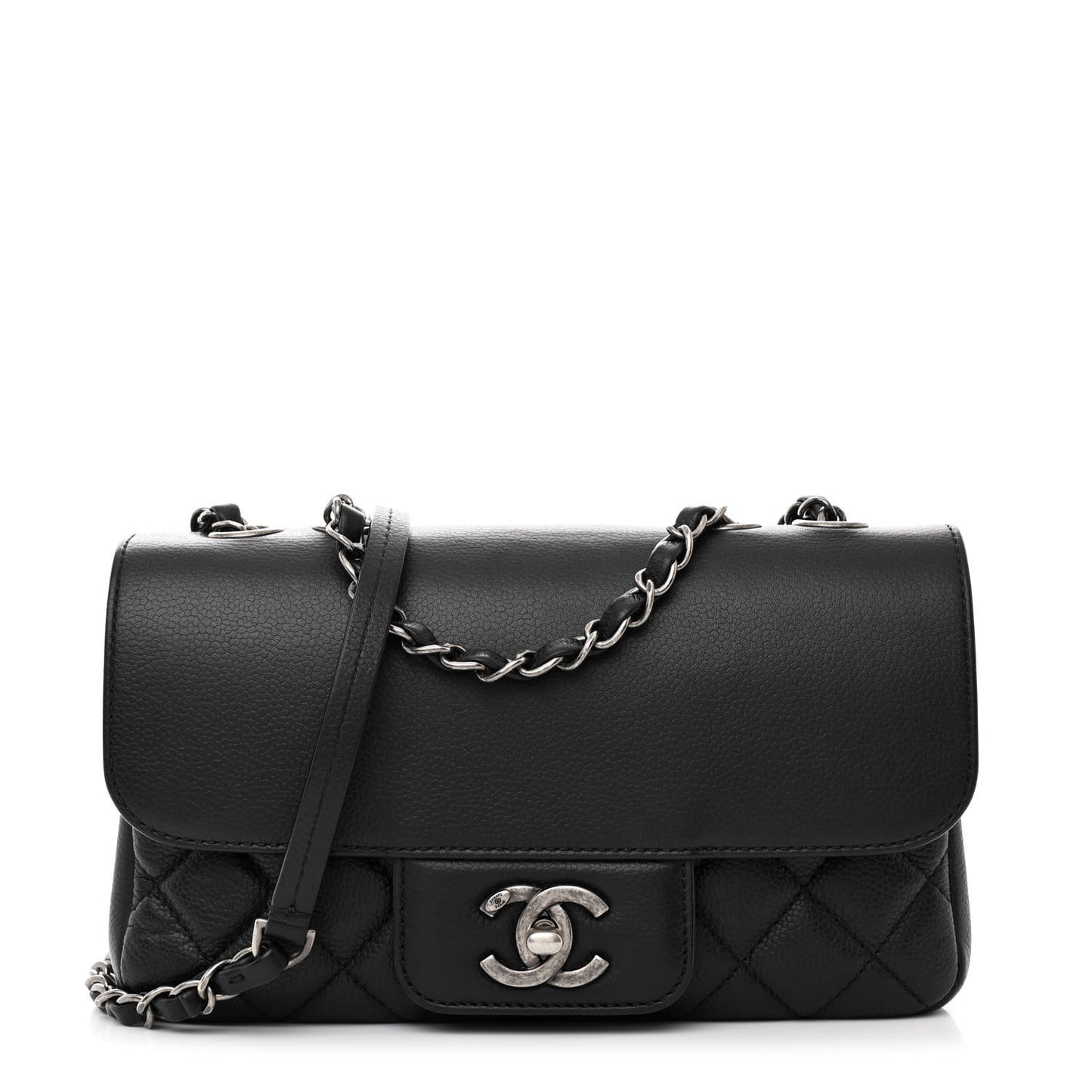 Caviar All About Flap Bag Black