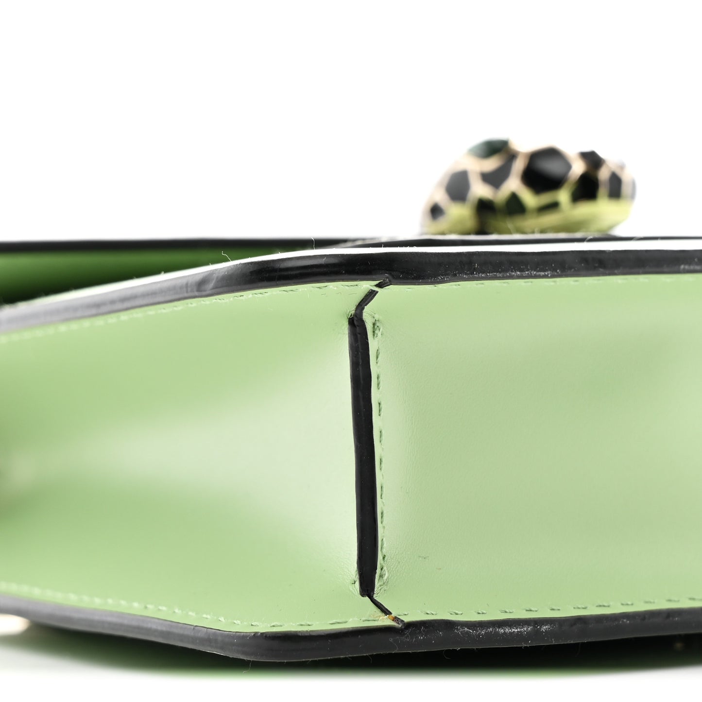 Calfskin Small Serpenti Forever Snake Strap Crossbody Bag Light Green