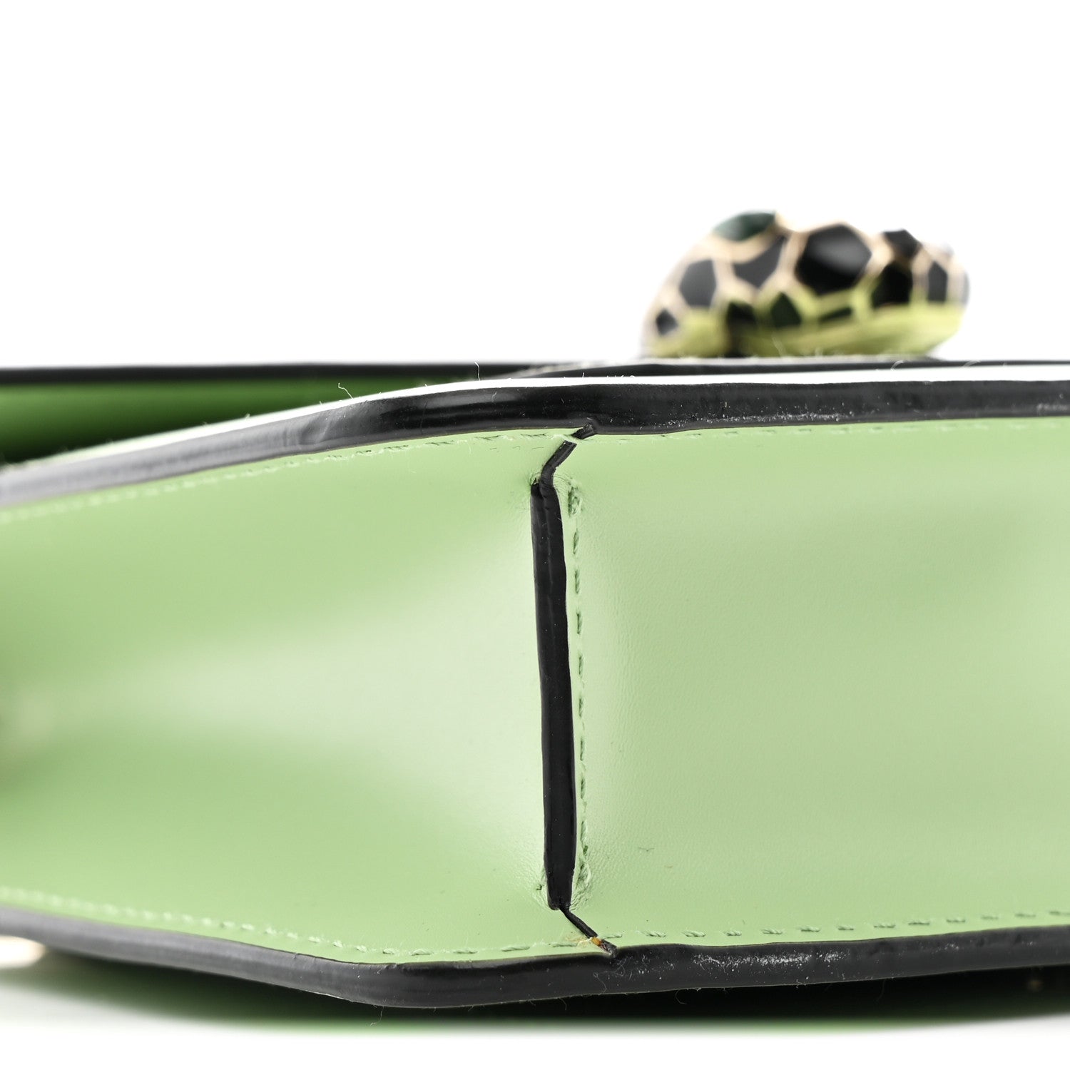 Bulgari Calfskin Small Serpenti Forever Snake Strap Crossbody Bag Light Green 10 of 11