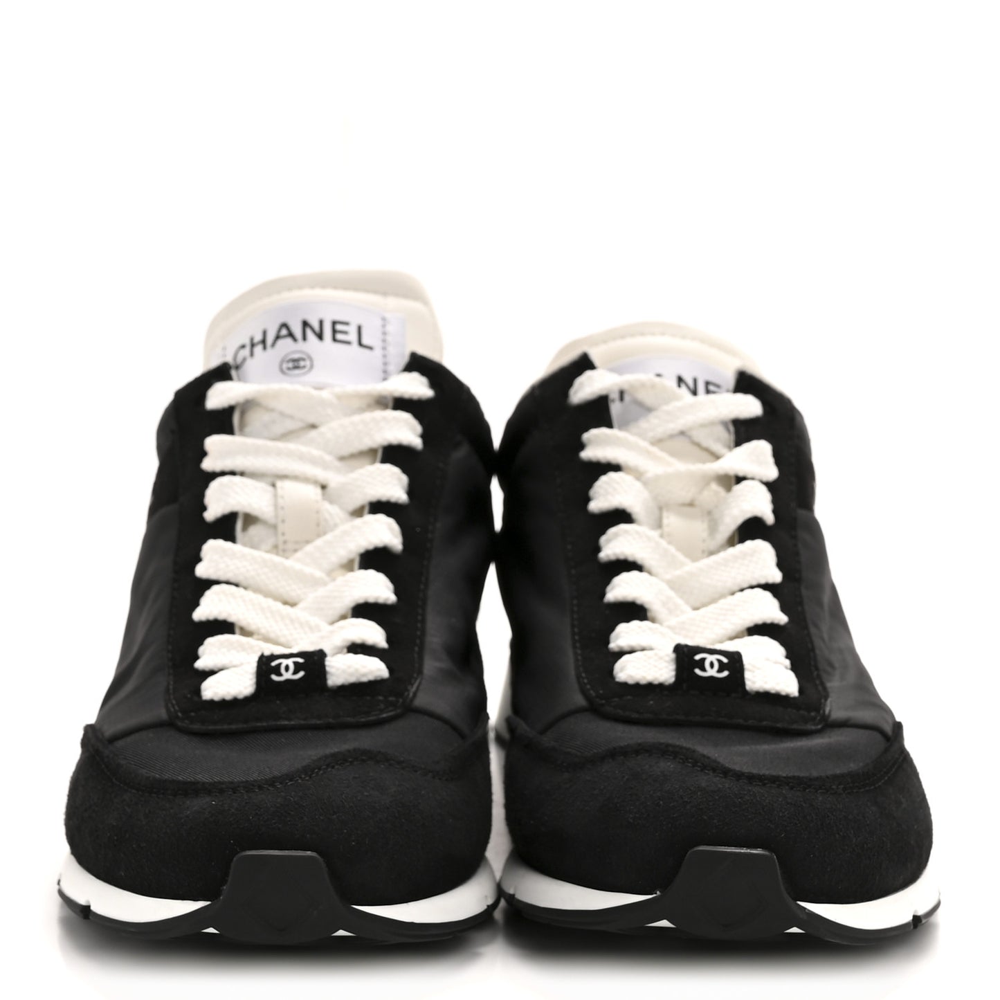 Nylon Suede Kidskin Calfskin Logo Sneakers 38 Dark Navy Blue Navy Blue Black