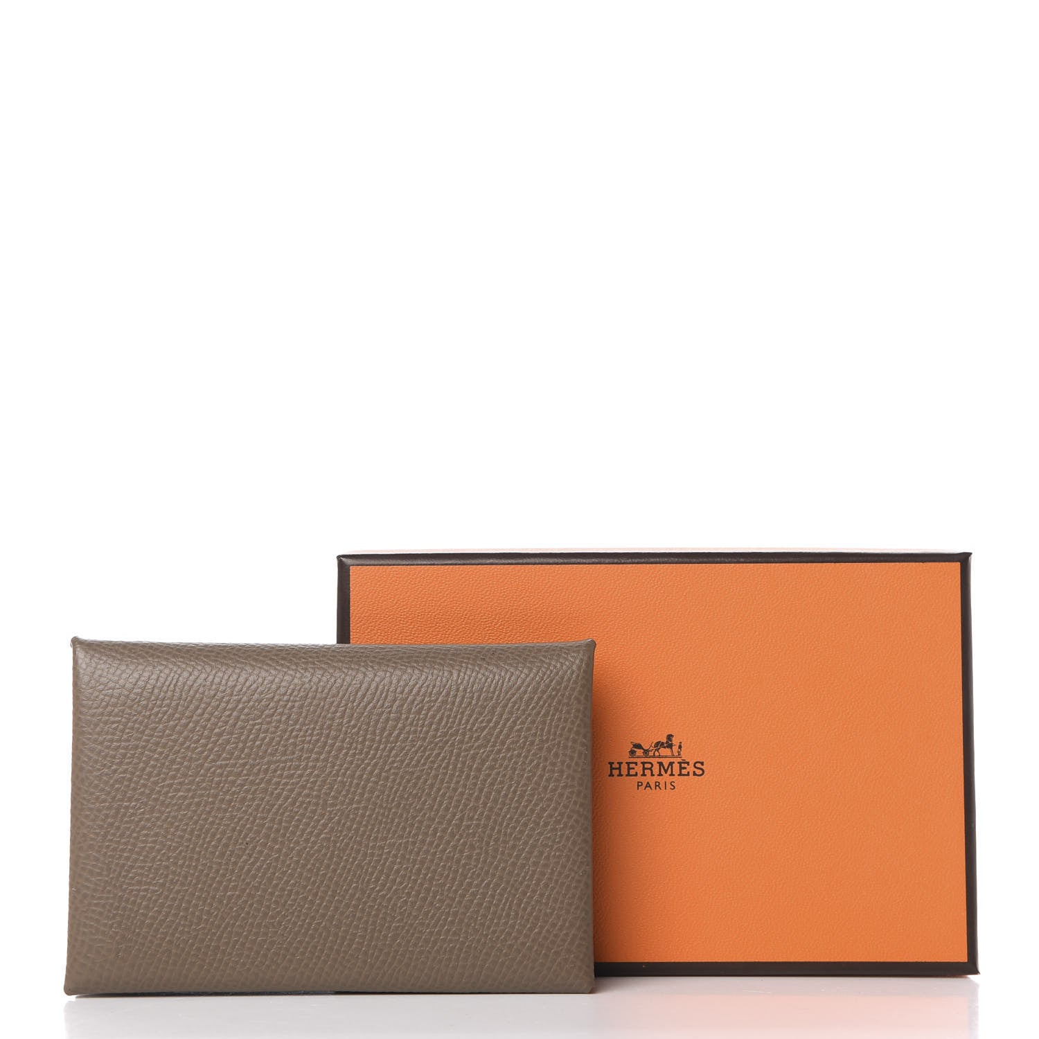 Hermes Epsom Calvi Card Case Etoupe 8 of 8