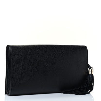 Gucci Pebbled Calfskin Medium Soho Clutch Black 2 of 4