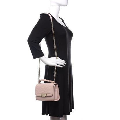 Chanel Grained Calfskin Quilted Small Label Click Flap Bag Pink 2 of 10