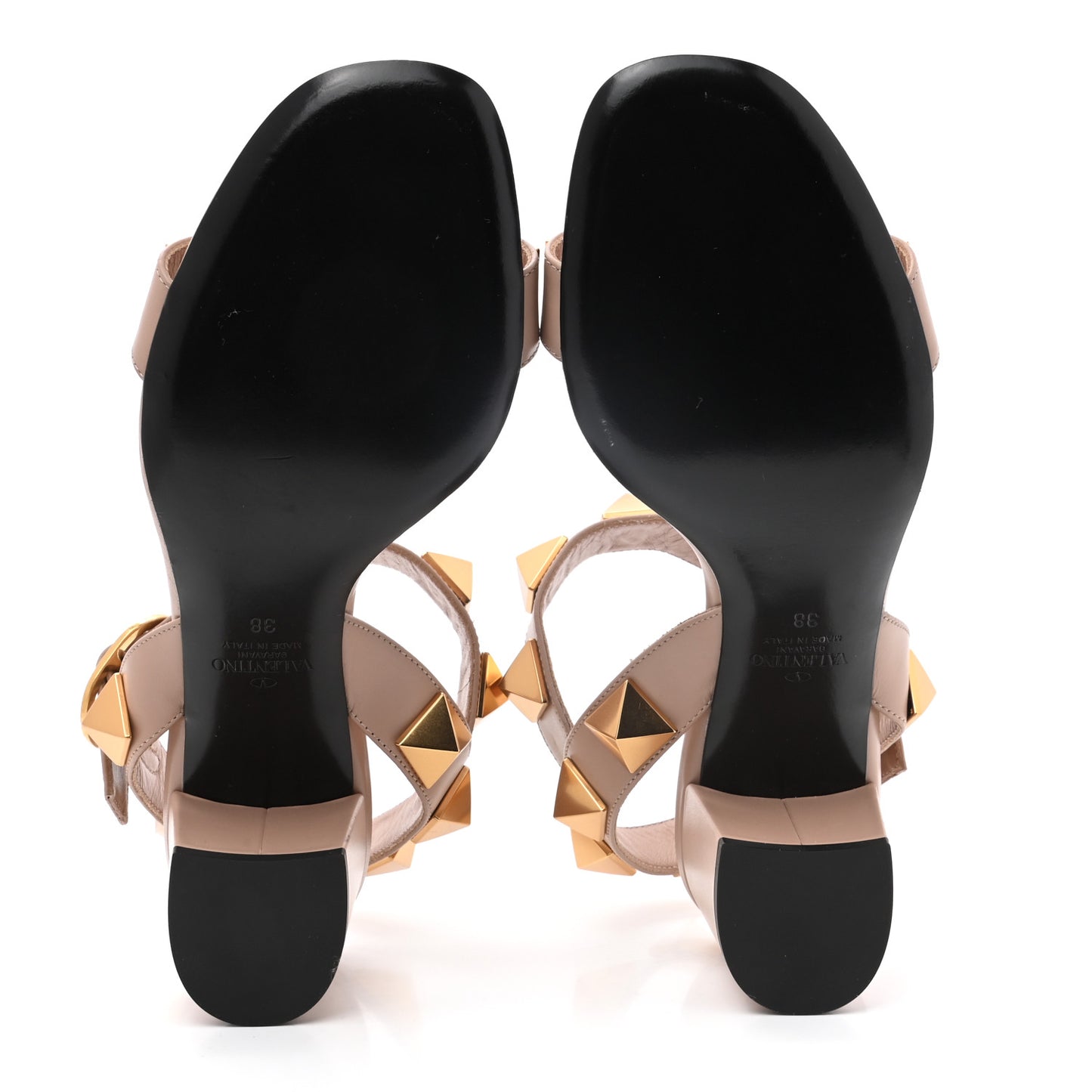Calfskin Roman Stud 60mm Sandals 38 Rose Cannelle