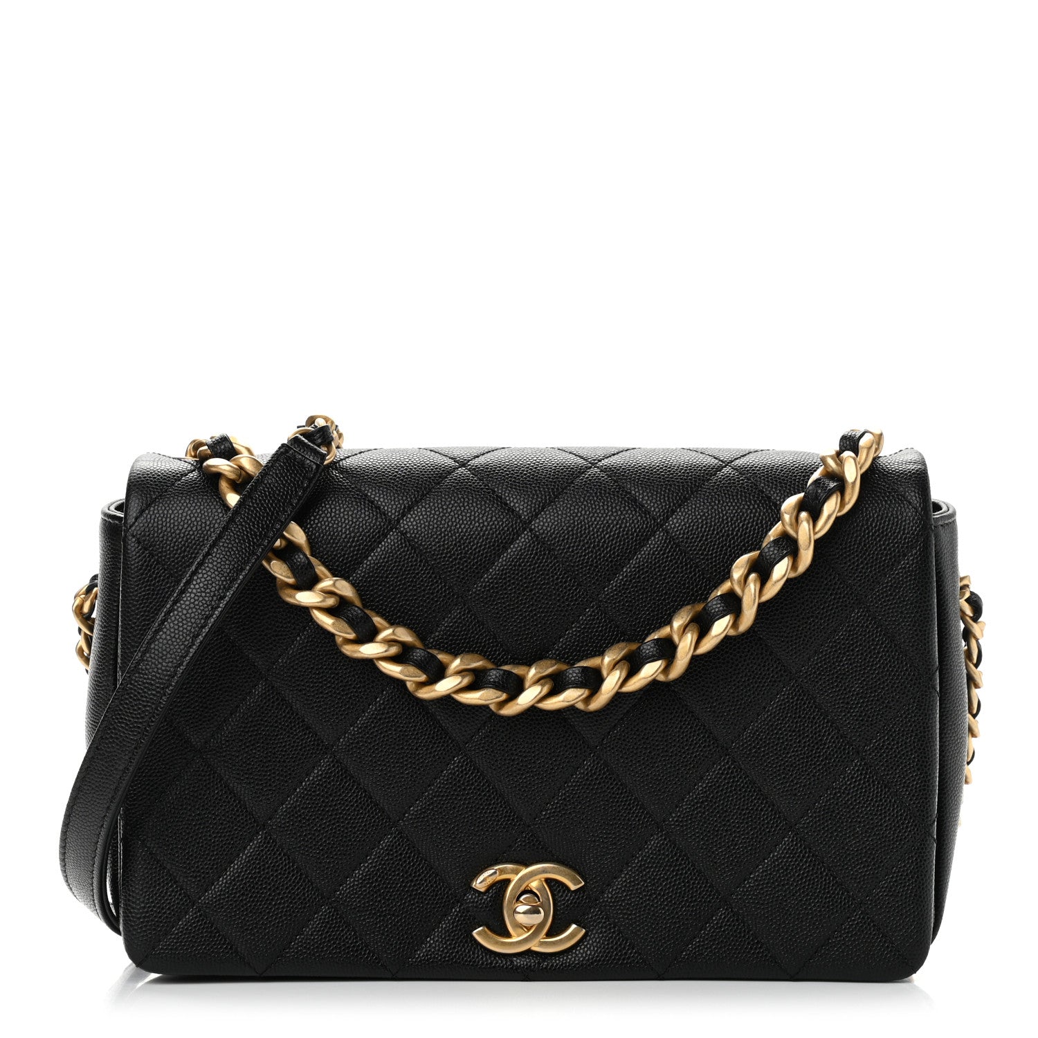 Chanel Caviar Quilted Medium Fashion Therapy Flap Bag Black 1 of 11