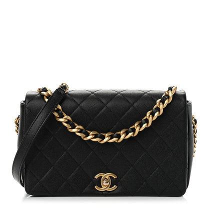 Chanel Caviar Quilted Medium Fashion Therapy Flap Bag Black 1 of 11