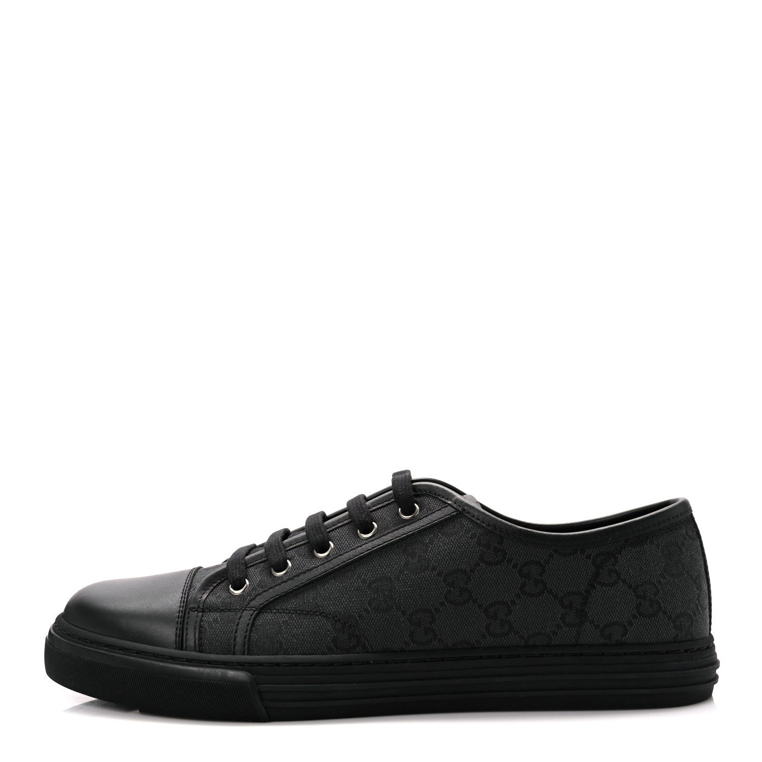Gucci Monogram Mens Sneakers 9.5 Black Piombo 1 of 9