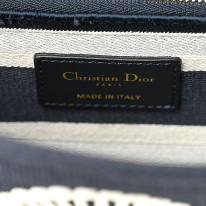 Christian Dior Embroidered Cornely Medium Lady D-Lite Blue White 6 of 9