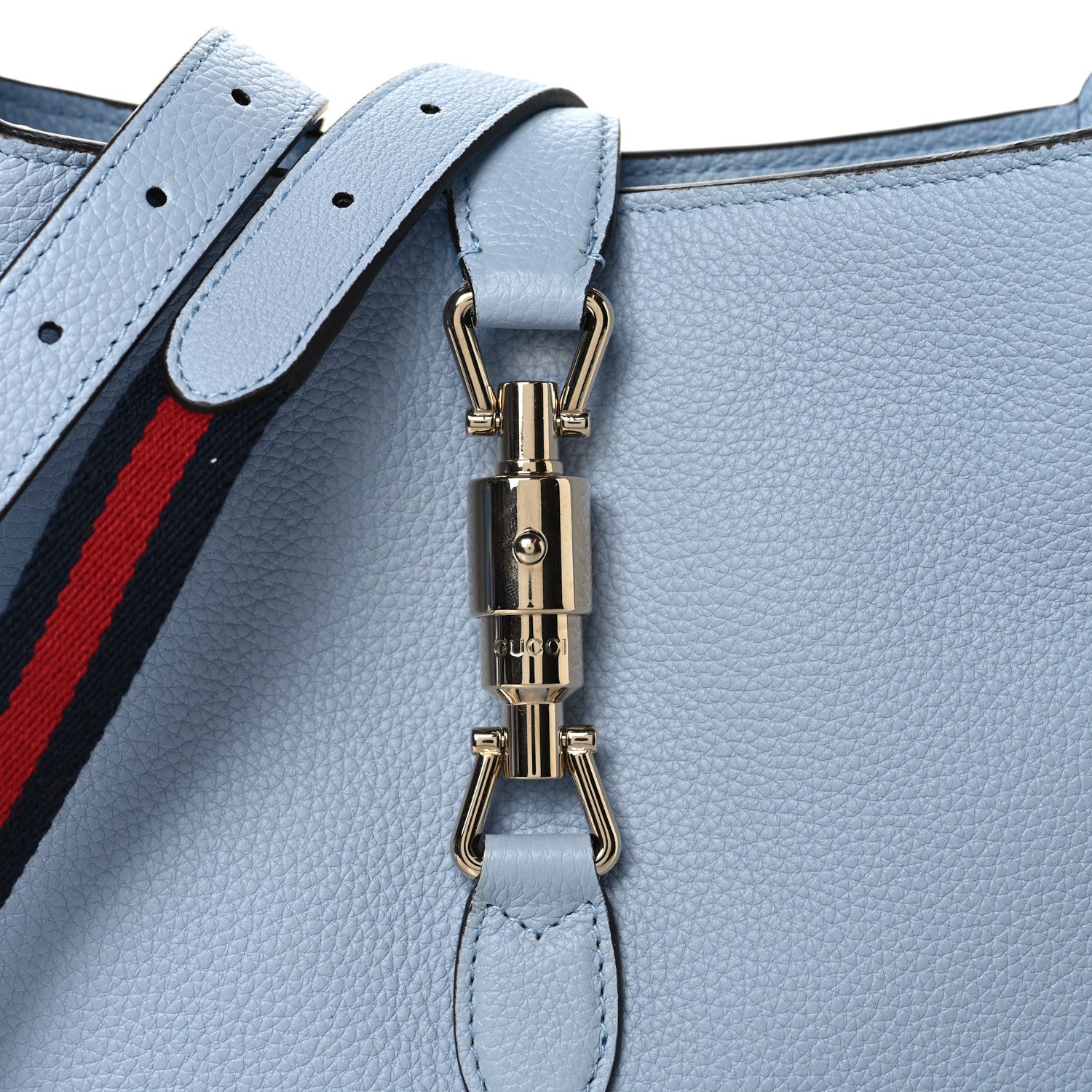 Gucci Grained Calfskin Mini Jackie 1961 Hobo Light Blue 8 of 10