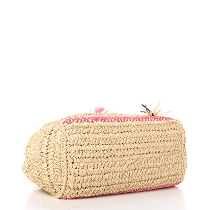 Prada Raffia Woven Tote Naturale Rosa 4 of 10