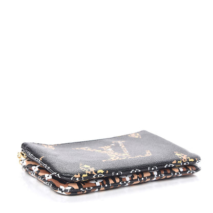 Louis Vuitton Monogram Giant Jungle Pochette Double Zip Black 4 of 10