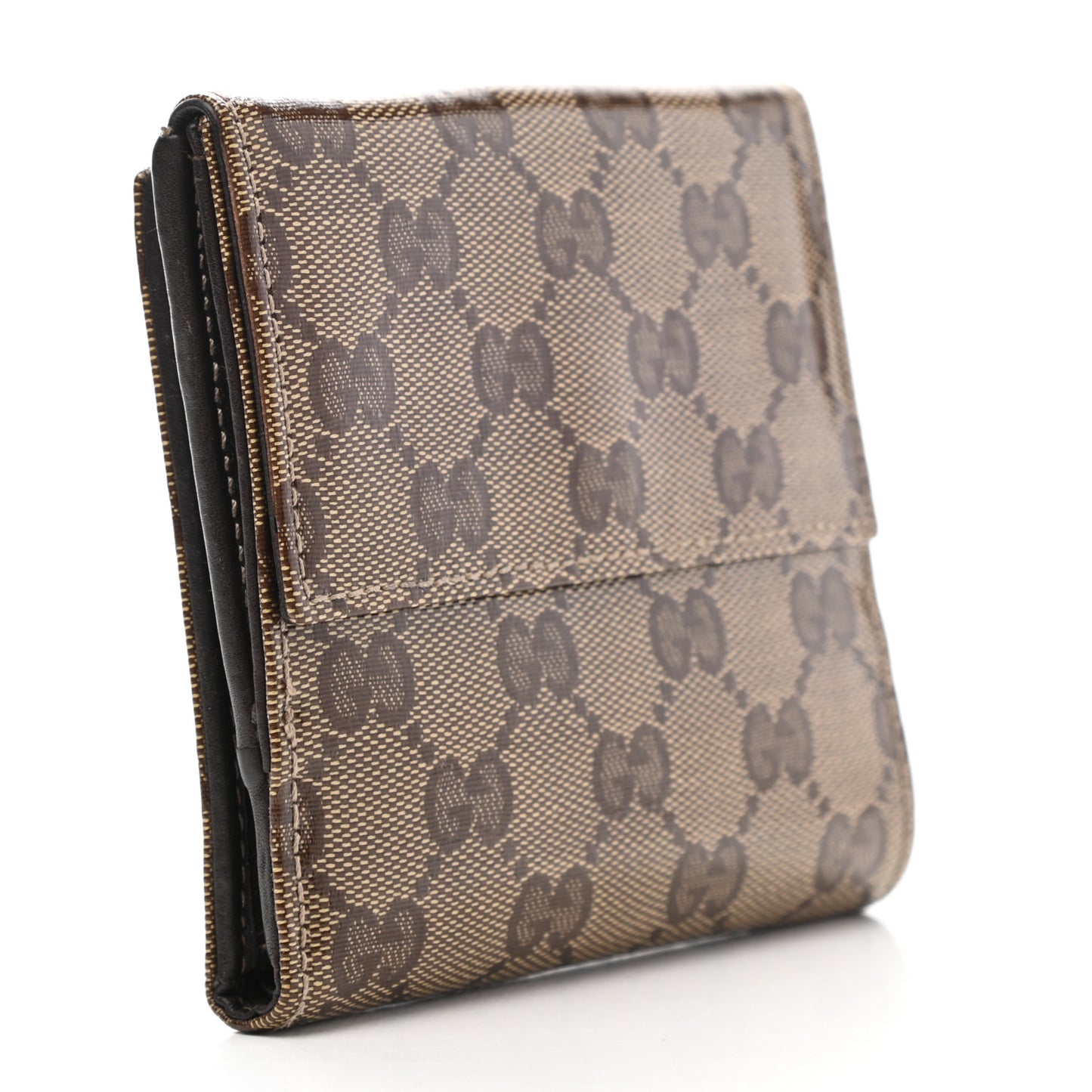 Crystal Monogram Hysteria French Wallet Dark Brown