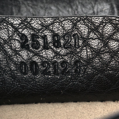 Gucci Pebbled Calfskin Small 1973 Chain Shoulder Bag Black 7 of 9