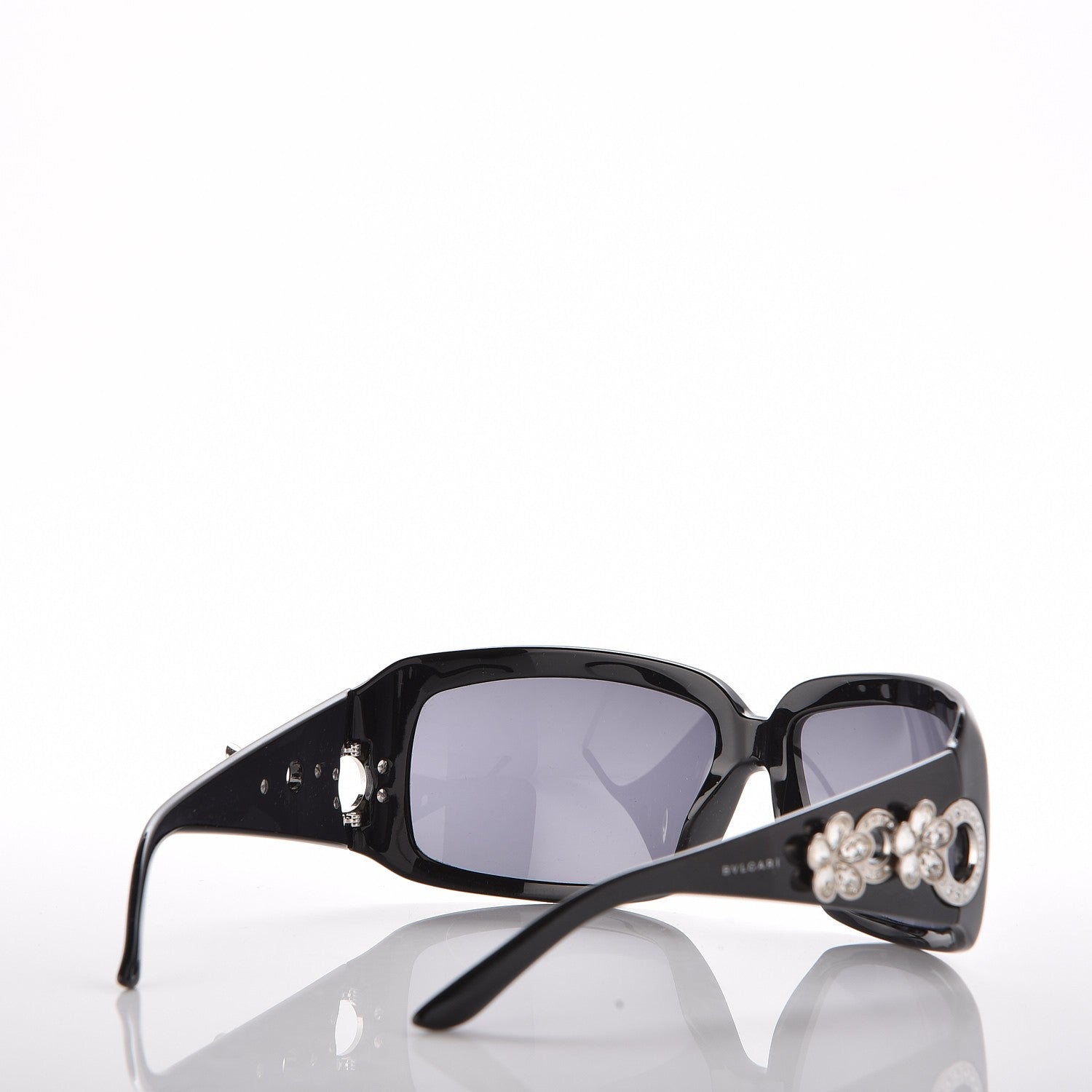 Bulgari Flower Crystal 857-B Sunglasses Black 4 of 8
