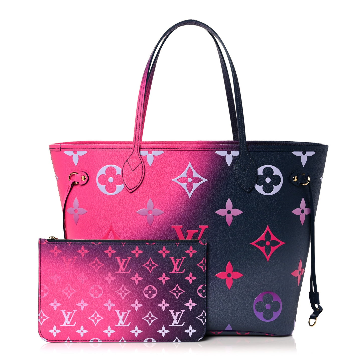 Monogram Giant Spring In The City Neverfull MM Midnight Fuchsia