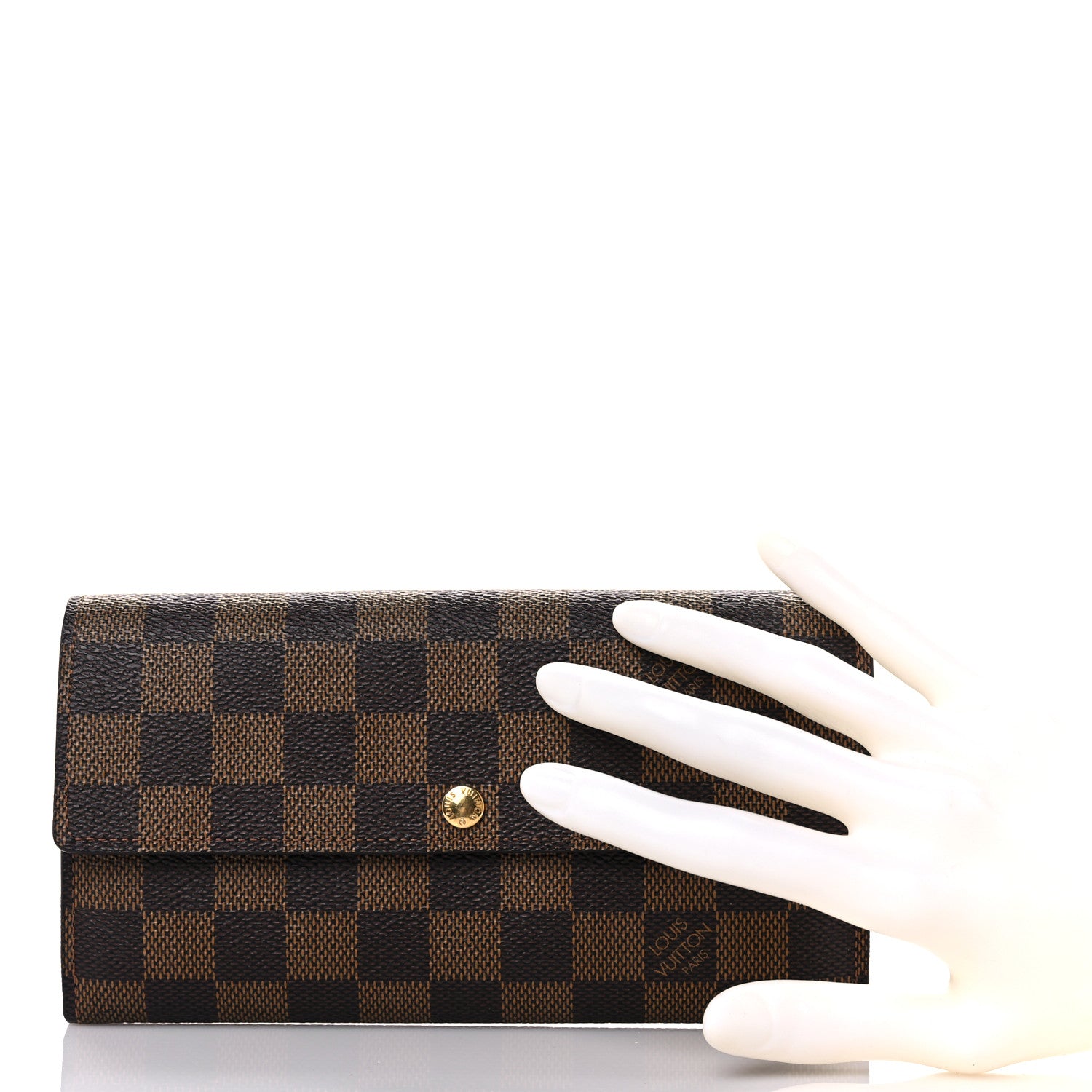 Louis Vuitton Damier Ebene Sarah Wallet 2 of 11