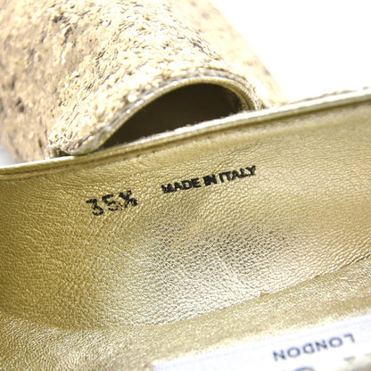 Jimmy Choo Glitter Wheel Jazz Flats 35.5 Champagne 6 of 8