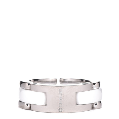 Chanel 18K White Gold White Ceramic Medium Ultra Ring 51 5.25 3 of 4