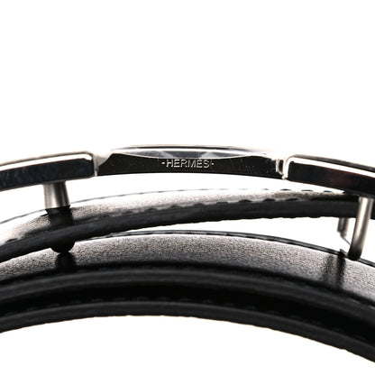 Hermes Box Togo 32mm Martelee H Belt 95 Black Etain 6 of 7