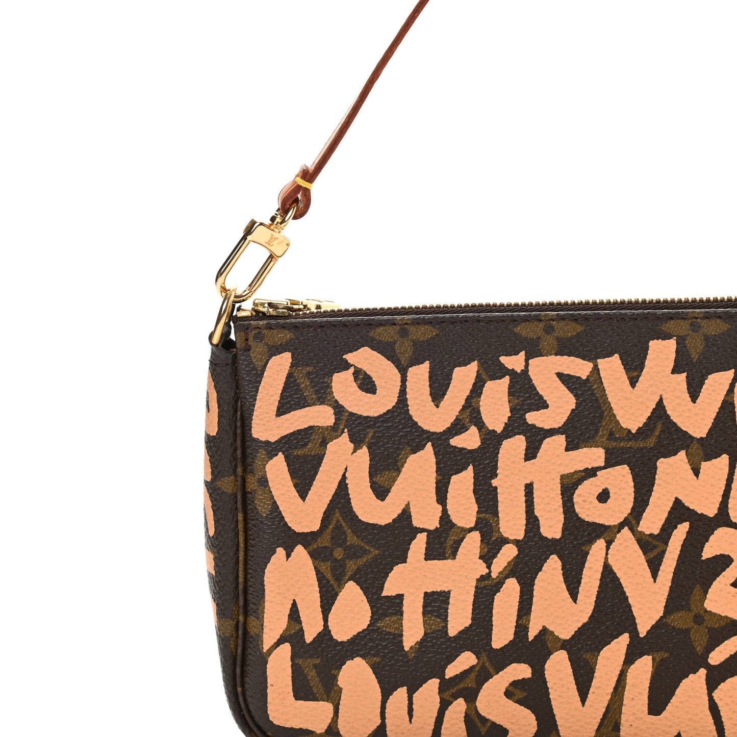 Monogram Graffiti Pochette Accessories Peach