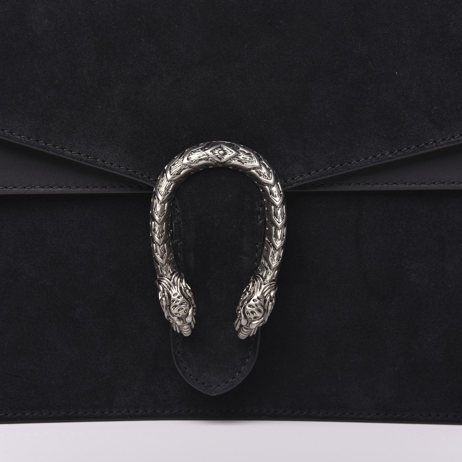 Gucci Suede Medium Dionysus Shoulder Bag Black 10 of 11