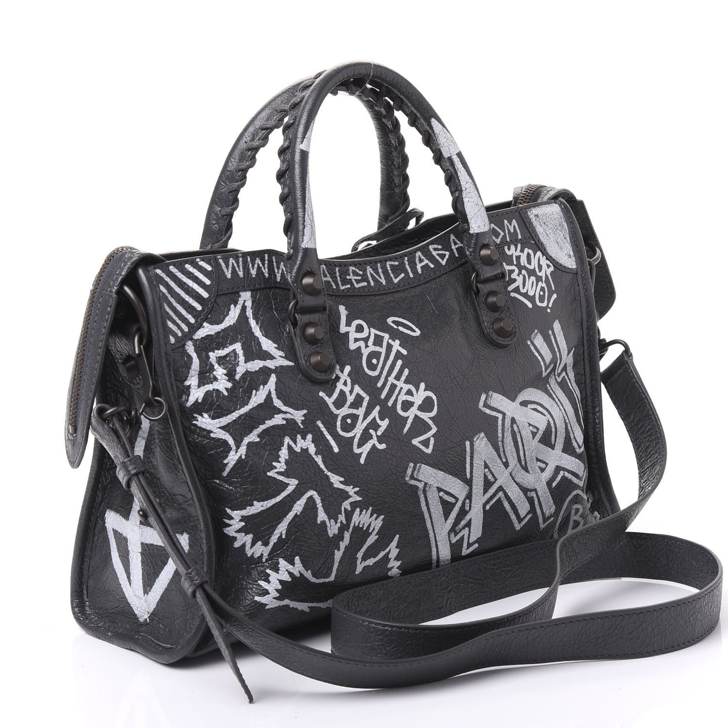 Agneau Arena Graffiti All Over Classic Hardware S City Gris Fossile White