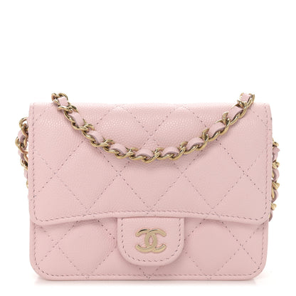 Chanel Caviar Quilted Mini Chain Bag Pink 1 of 12