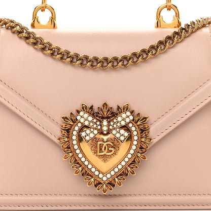 Dolce & Gabbana Smooth Calfskin Small Devotion Envelope Top Handle Bag Cipria 8 of 19