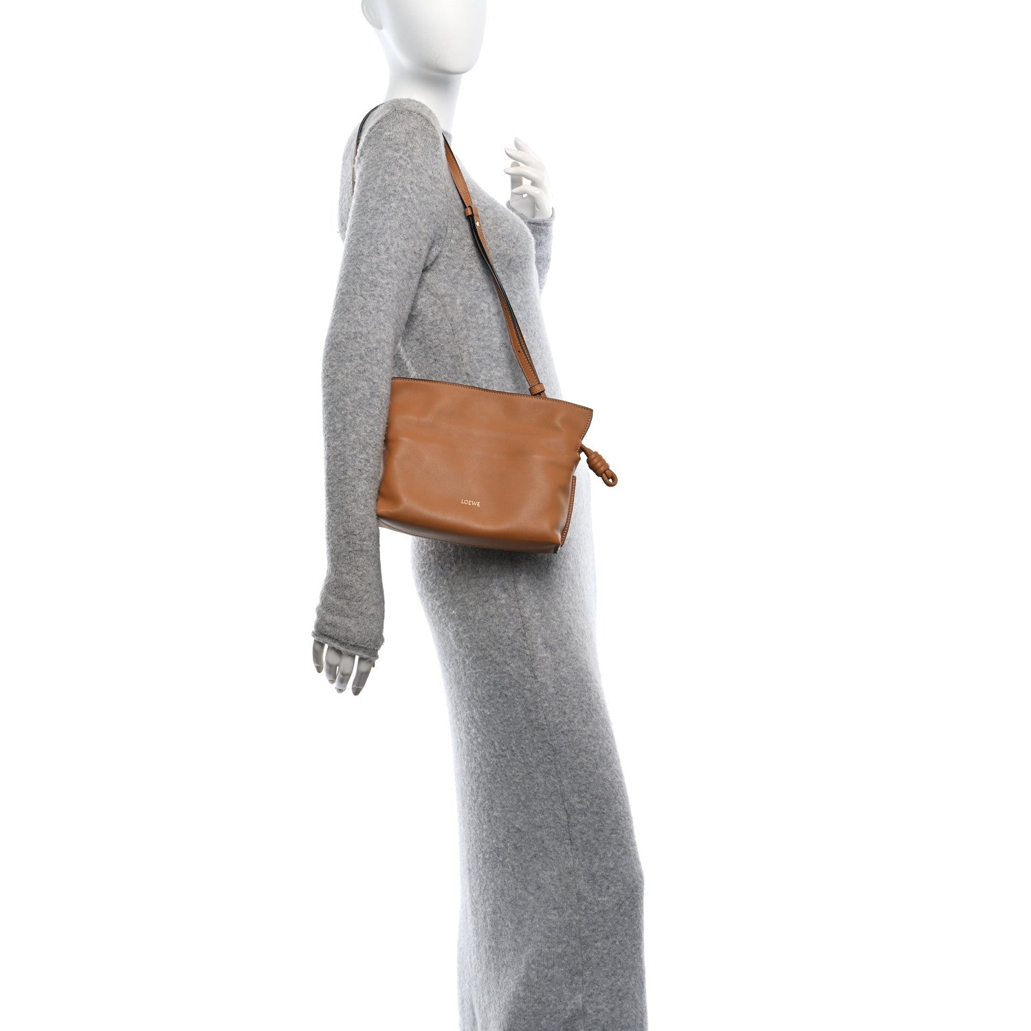 Loewe Calfskin Mini Flamenco Knot Clutch Warm Desert 2 of 10